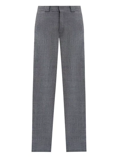 Vetements Checked Trousers In Gray