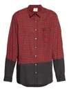 Vetements Checked Two-tone Shirt In Multi