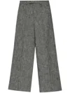 Vetements Checked Wide-leg Trousers In Black