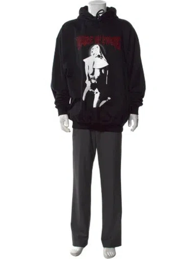 Pre-owned Vetements Cof Iconic Nun Graphic Print Hoodie W/ Tags In Black
