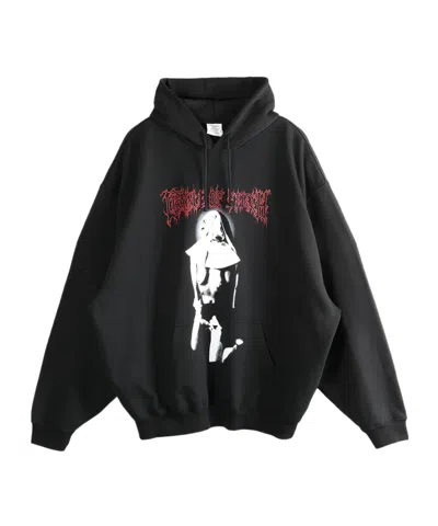 Vetements Cof Iconic Nun Oversized Hoodie In Black