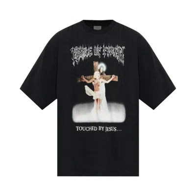 Pre-owned Vetements Cof Jesus Oversized T-shirt 'washed Black' | Men's Size S