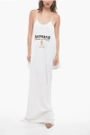 VETEMENTS COLD SHOULDER MAXI TEE DRESS WITH SPLIT ON THE BACK