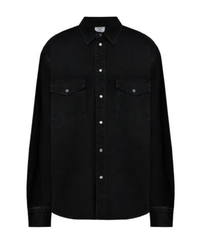 Vetements Collared Button-up Jacket In Black
