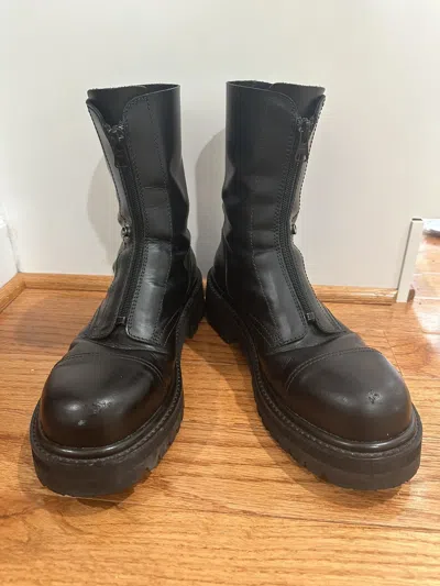 Pre-owned Vetements Combat Boots In Black