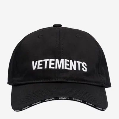Vetements Cotton Baseball Cap In Black