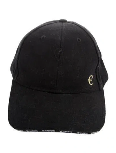 Pre-owned Vetements Cotton Baseball Hat In Black/white