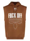 Vetements Cotton-blend Hoodie In Brown