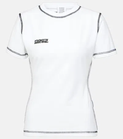 Vetements Cotton-blend Jersey T-shirt In White
