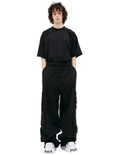 Vetements Cotton Cargo Trousers In Black