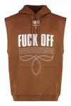 Vetements Cotton-blend Hoodie In Brown