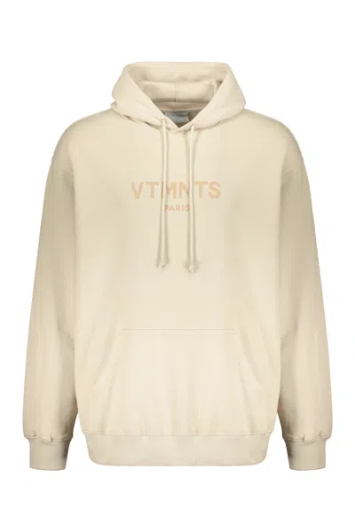 Vetements Cotton Hoodie In Neutral