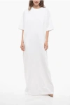 VETEMENTS COTTON MAXI DRESS WITH SPLIT ON THE BACK