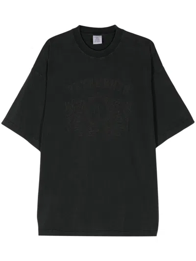 Vetements Royal Cotton T-shirt In Black