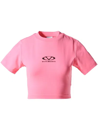Vetements Cotton T-shirt In Pink