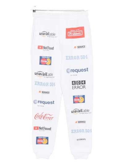 Vetements Cotton Trousers In White