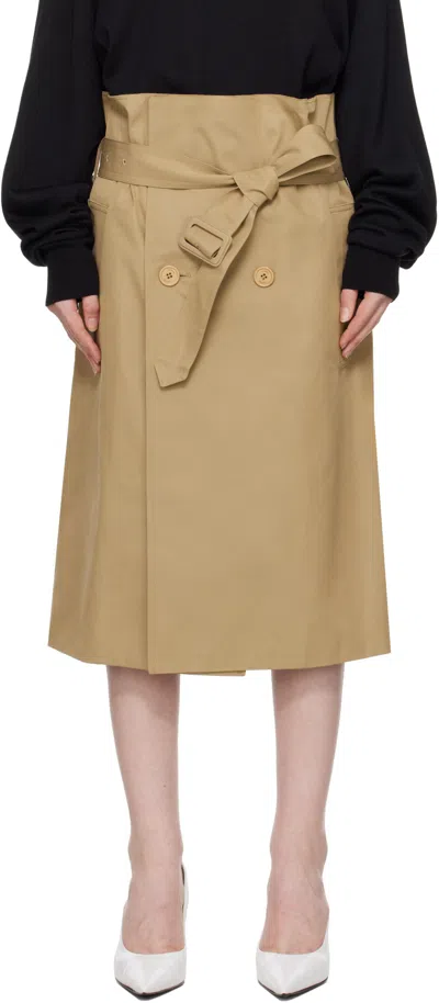 Vetements Cotton Twill Mid-skirt In Nude