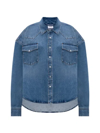 Vetements Cowboy Pocket-detail Button-up Denim Shirt In Blue