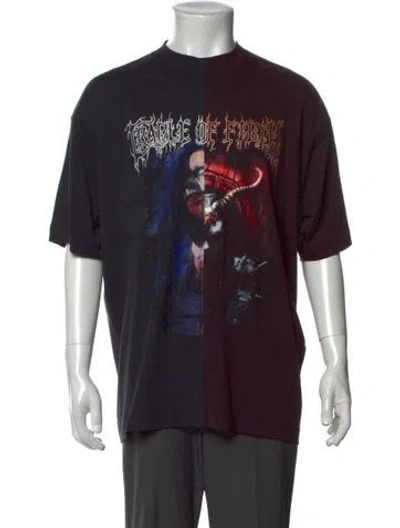 Pre-owned Vetements Cradle Of Filth Cut-up Graphic Print T-shirt W/ Tags In Black