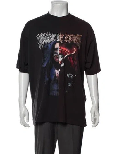 Pre-owned Vetements Cradle Of Filth Cut-up Graphic Print T-shirt W/ Tags In Black