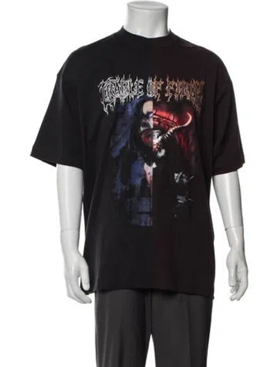 Pre-owned Vetements Cradle Of Filth Cut-up Graphic Print T-shirt W/ Tags In Black