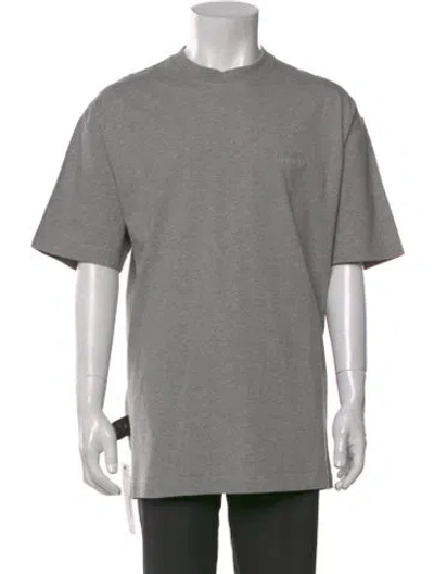 Pre-owned Vetements Crew Neck Short Sleeve T-shirt In Gray