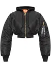 Vetements Cropped Bomber Jacket In Black