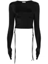 Vetements Cropped Long-sleeve T-shirt In Black