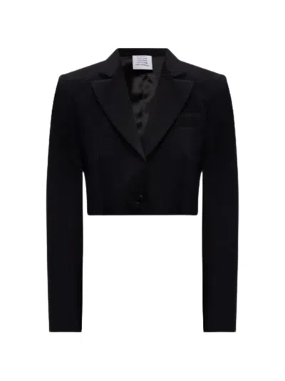 Vetements Cropped Single-breasted Jacket In Black