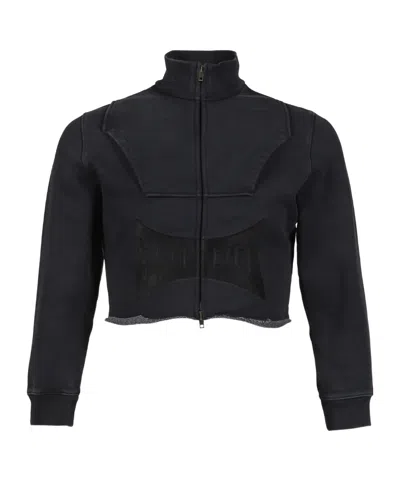 Vetements Cropped Sweatshirt In Black