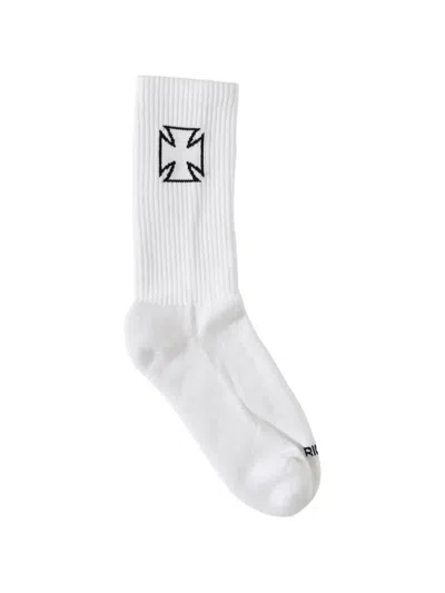 Vetements Cross-embellishment Socks In White