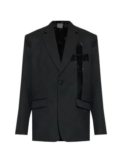 Vetements Cross-patch Blazer In Black