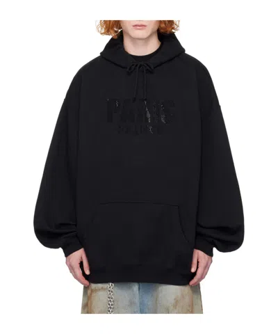 Vetements Crystal Hooded Hoodie In Black