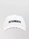 VETEMENTS CURVED BRIM HAT WITH EYELET VENTS