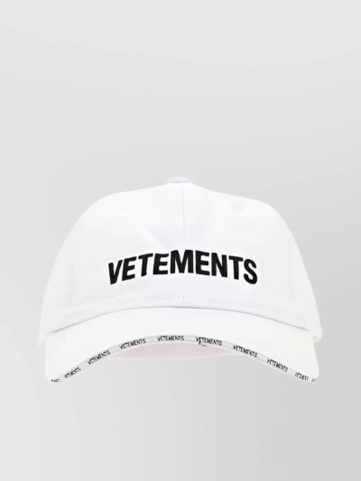 VETEMENTS CURVED BRIM HAT WITH EYELET VENTS