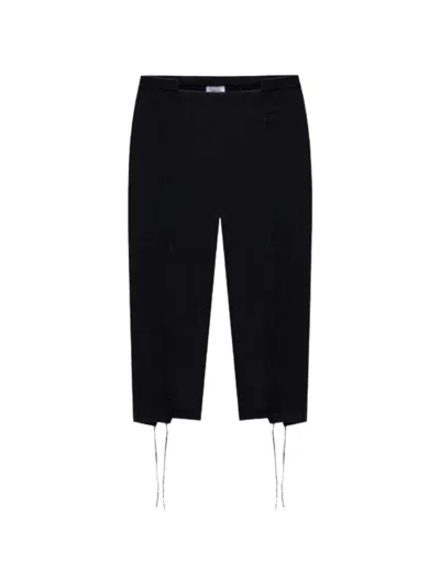Vetements Cut-up Capri Cotton Trousers In Black