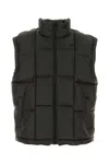 Vetements Quilted High Collar Puffer Sleeveless Jacket In Blackout