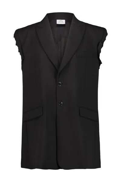 Vetements Deconstructed Sleeveless Vest Jacket Clothing In Black