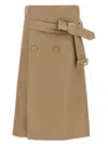 Vetements Deconstructed Trenchcoat Skirt With Belted High Waist