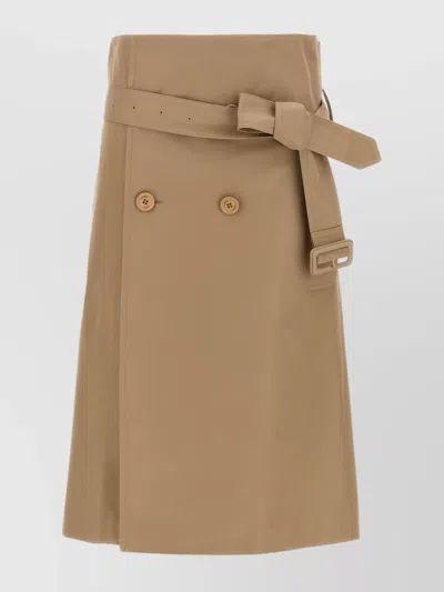 VETEMENTS DECONSTRUCTED TRENCHCOAT SKIRT WITH BELTED HIGH WAIST