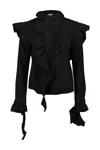 Vetements Deconstructured Jersey Blouse In Black