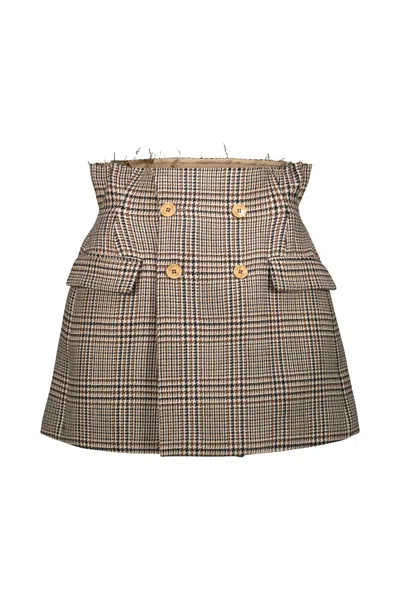 VETEMENTS DECONSTRUCTURED TAILORED MINI SKIRT