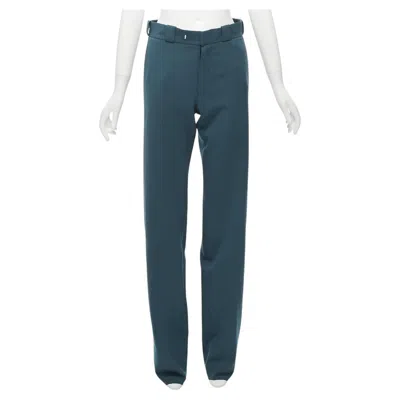 Pre-owned Vetements Demna 2019 Dark Green Cut Out Hole High Waisted Pants S