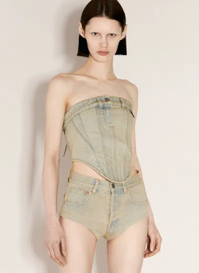 Vetements Denim Corset In Blue