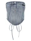 Vetements Women's Denim Corsette Top In Light Blue