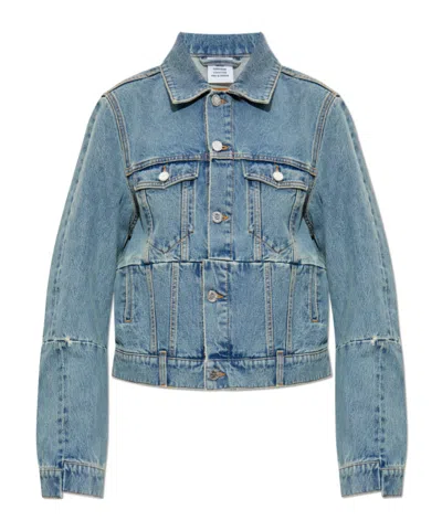 Vetements Panelled Denim Jacket In Blue