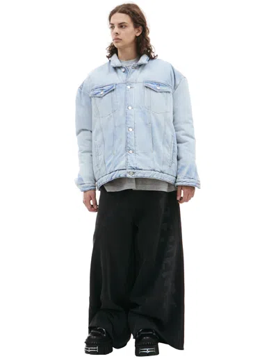 Vetements Denim Jacket With Chest And Side Pockets In Blue