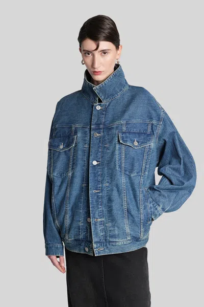 Vetements Denim Jackets In Blue Cotton
