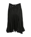 Vetements Denim Midi Skirt In Black