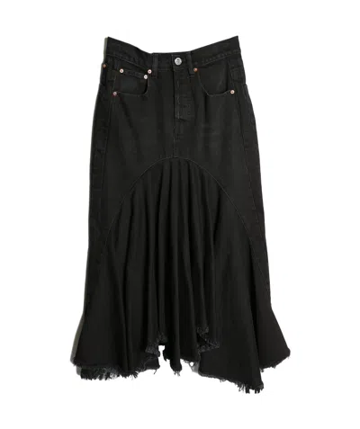 VETEMENTS DENIM MIDI SKIRT